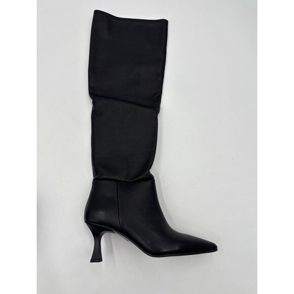 Free People Rocky Slouch Boots Leather Black Size 36 5.5 - Picture 2 of 10